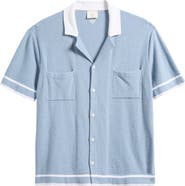 CHÉ Armando Knit Cotton Blend Camp Shirt