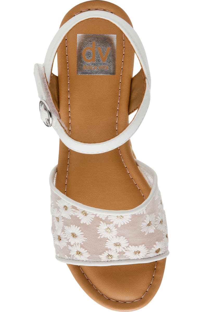 Dolce Vita Kids' Velomy Espadrille Ankle Strap Platform Wedge Sandal, Alternate, color, White