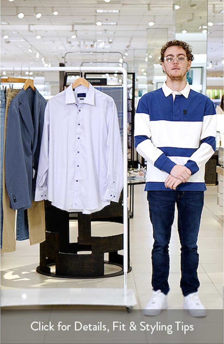 Regular Fit Geometric Cotton Dress Shirt, sales video thumbnail