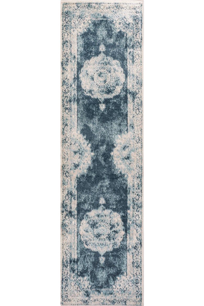 Rosalia Cottage Medallion Area Rug, Alternate, color, Ivory/Blue