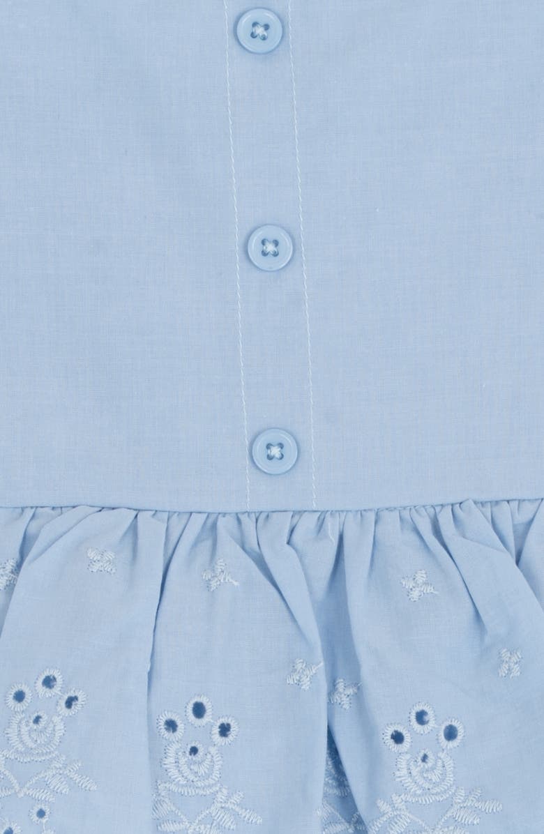 Rare Editions Kids' Eyelet Ruffle Tank & Printed Shorts Set, Alternate, color, Light Blue