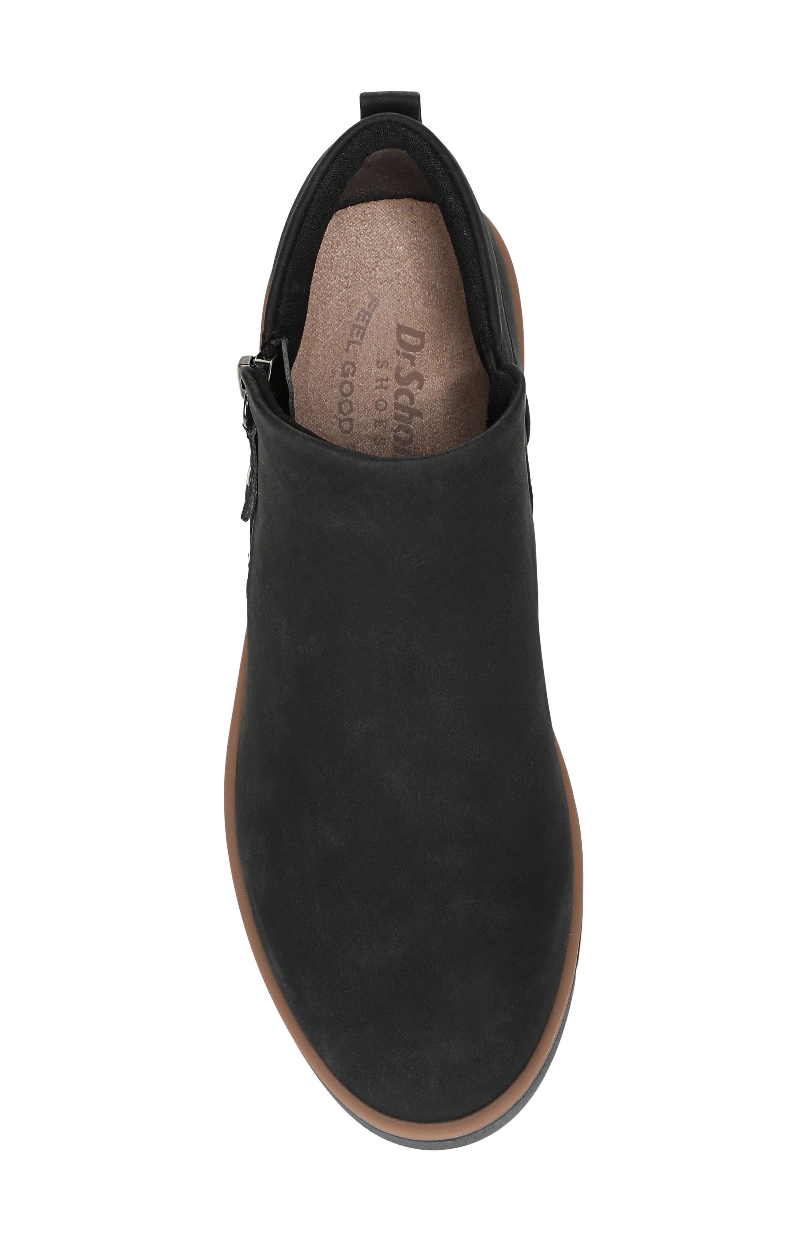 Lizzie Cloud Wedge Bootie, Alternate, color, BLACK FAUX LEATHER