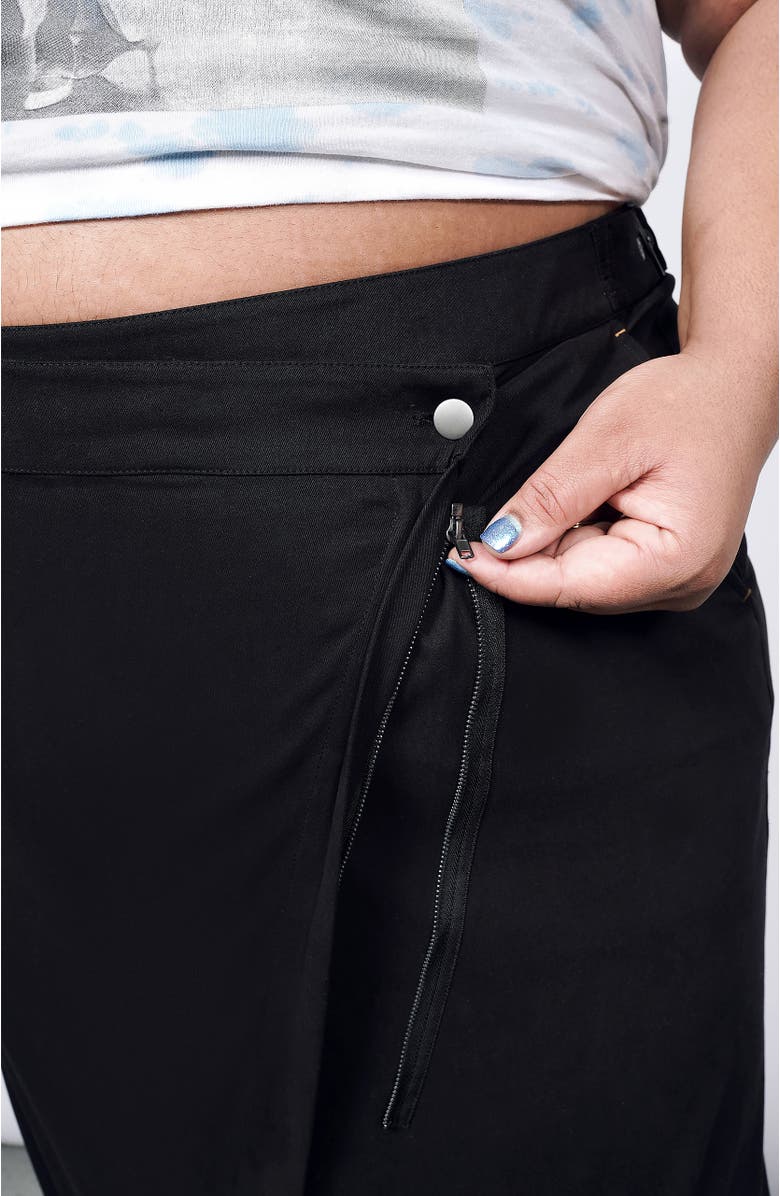 WILDFANG Essential Utility Wrap Skirt, Alternate, color, Black