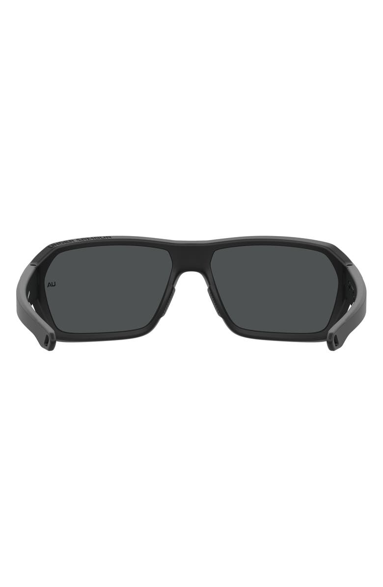 Under Armour Recon 64mm Sport Sunglasses, Alternate, color, Matte Black / Grey Oleophobic