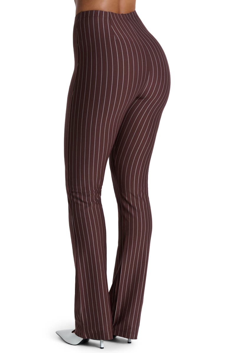 Naked Wardrobe High Waist Bootcut Pants, Alternate, color, Brown