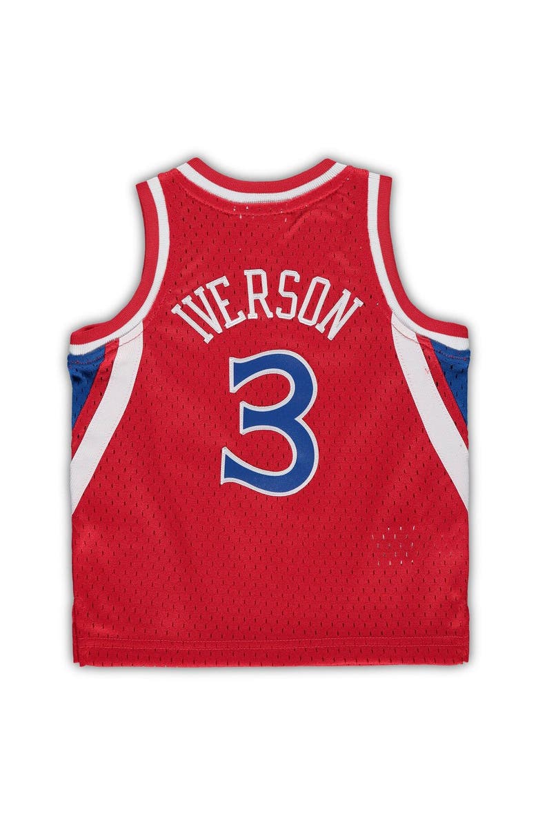 Mitchell & Ness Infant Mitchell & Ness Allen Iverson Red Philadelphia 76ers 1996/97 Hardwood Classics Retired Player Jersey, Alternate, color, 