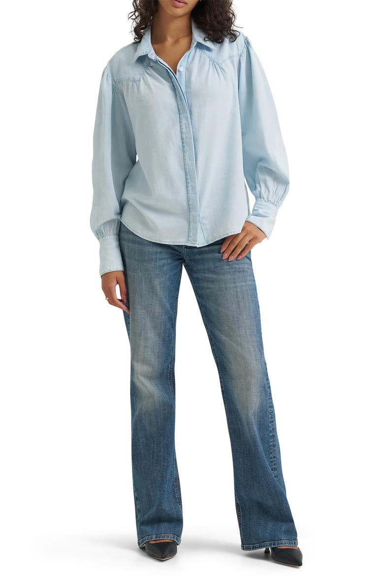 Femme Western Shirt, Alternate, color, BEND THE LIGHT