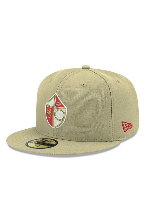 Men's New Era Gold San Francisco 49ers Omaha Throwback 59FIFTY Fitted Hat