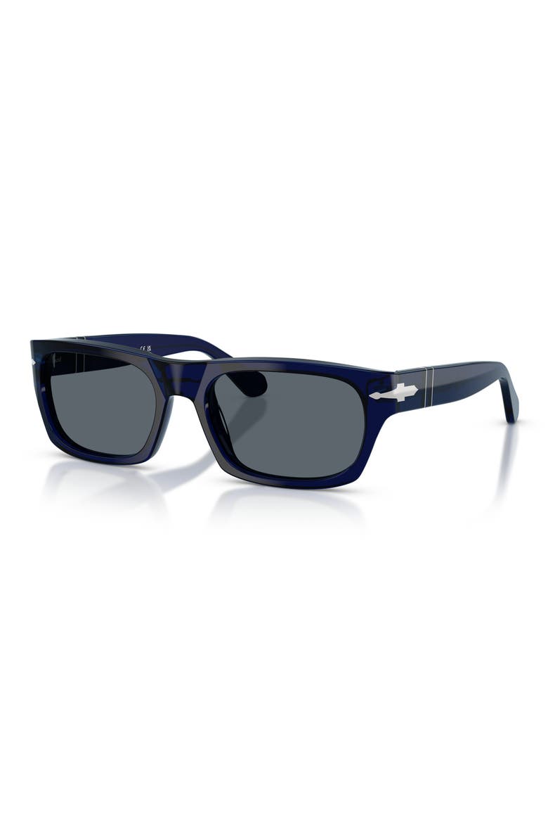 55mm Rectangular Sunglasses, Alternate, color, COBALTO / BLUE