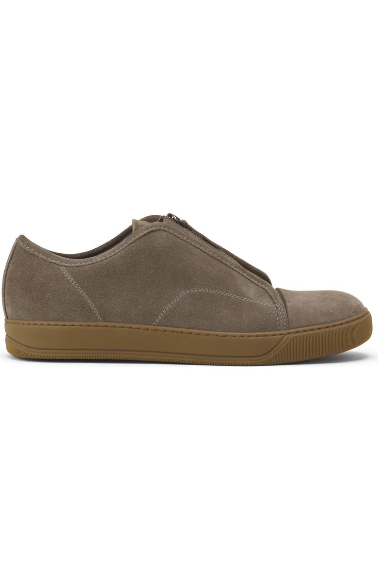 Lanvin Dbb1 Suede Zip Sneakers, Main, color, Khaki