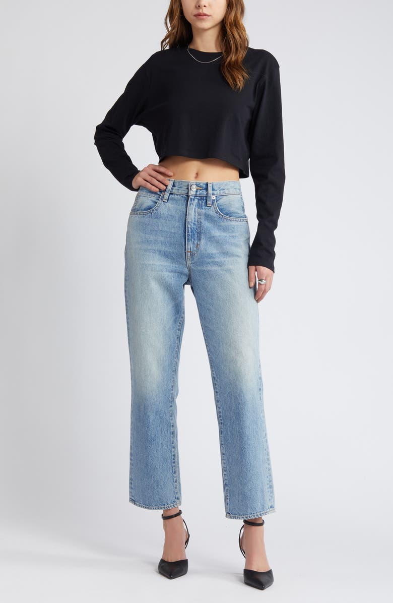 Open Edit Long Sleeve Crop T-Shirt, Alternate, color,