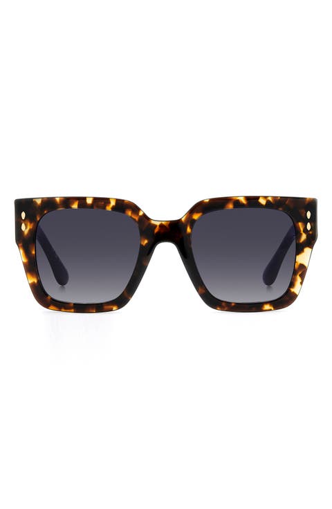 52mm Gradient Square Sunglasses