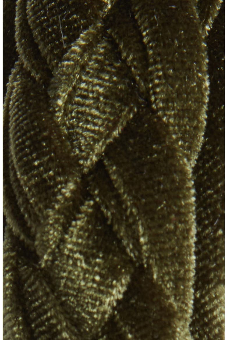 Braided Velvet Headband, Alternate, color, OLIVE GREEN