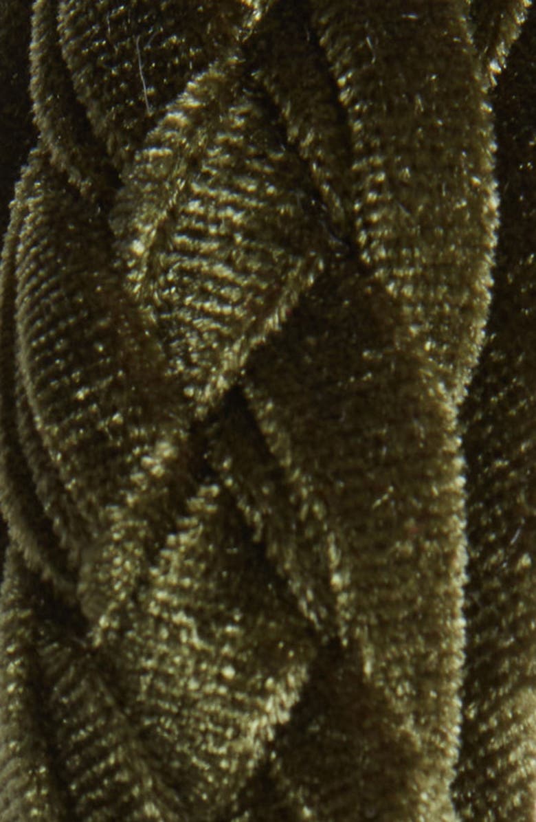 Tasha Braided Velvet Headband, Alternate, color, Olive Green