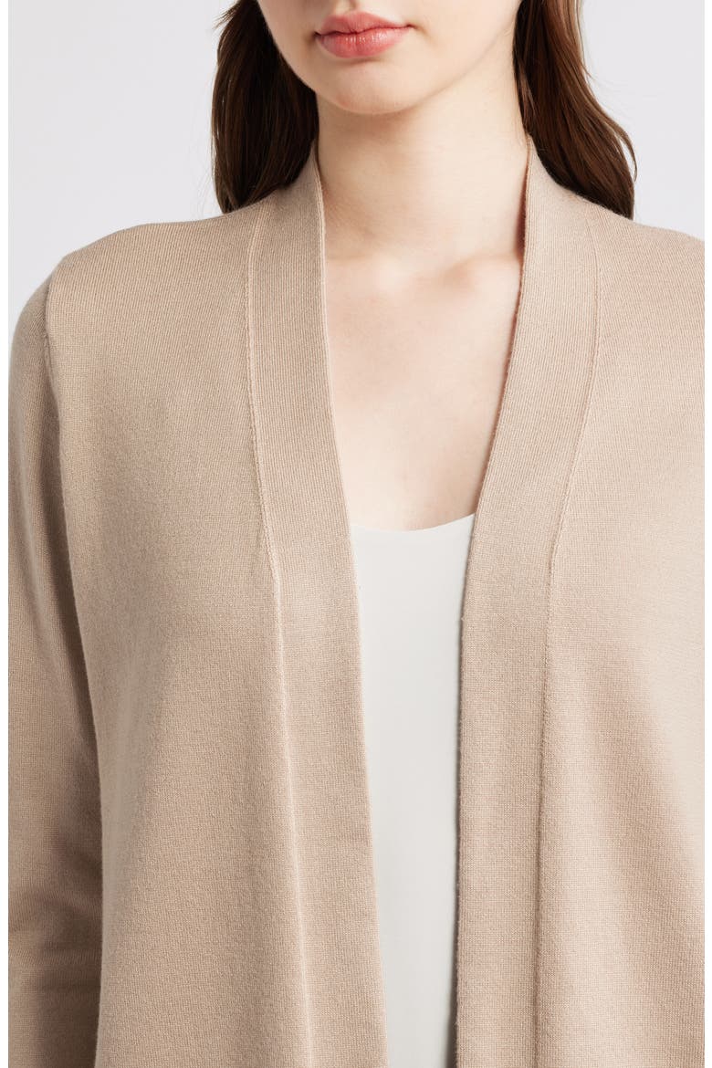 Chatham Open Front Cardigan, Alternate, color, LATTE