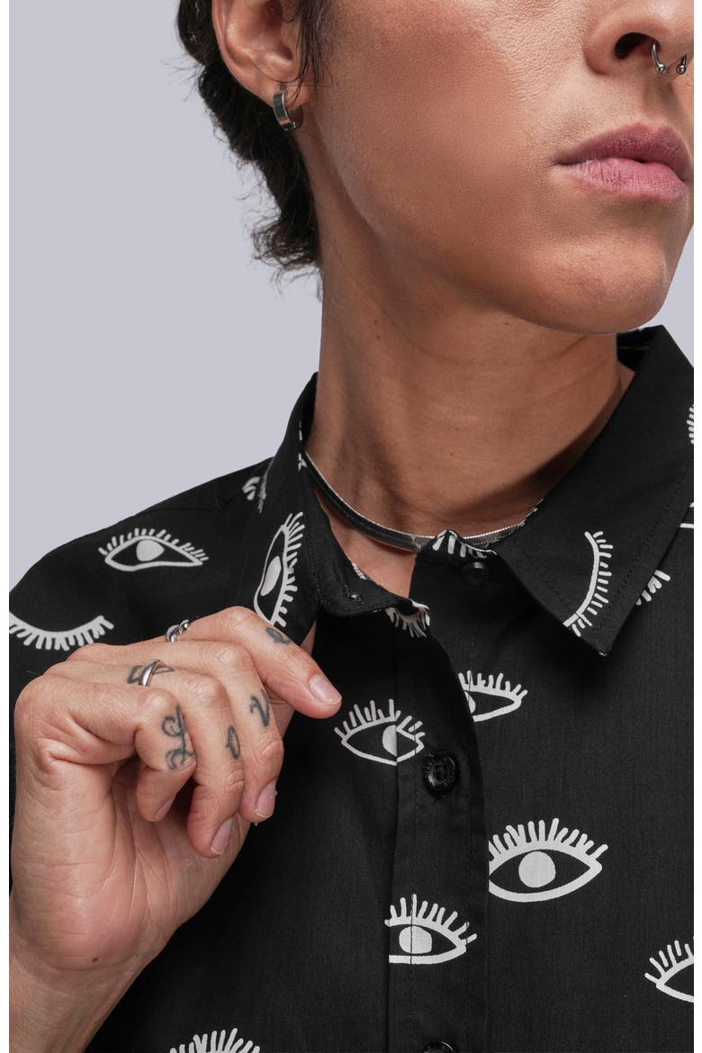 The Essential Button Up, Alternate, color, WINK BLACK