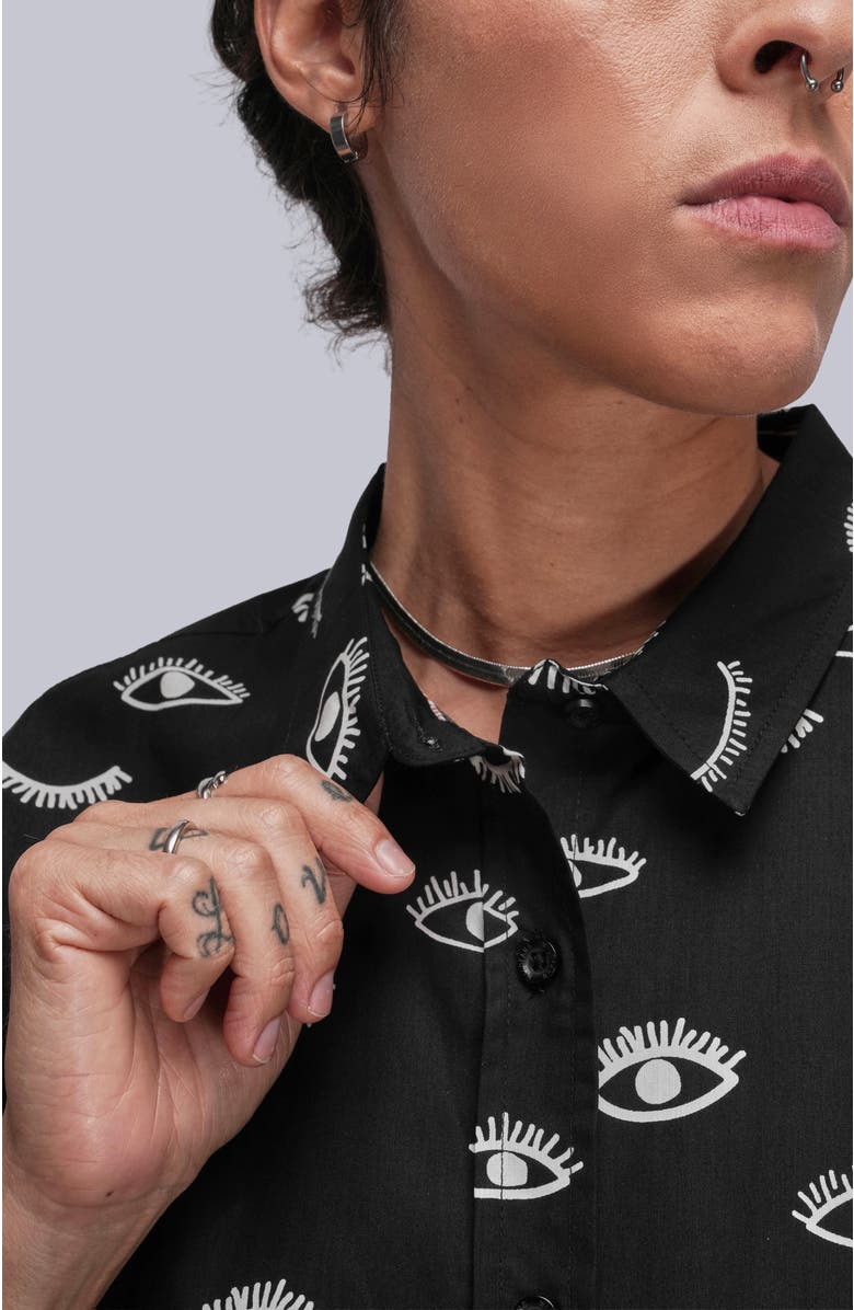 WILDFANG The Essential Button Up, Alternate, color, Wink Black