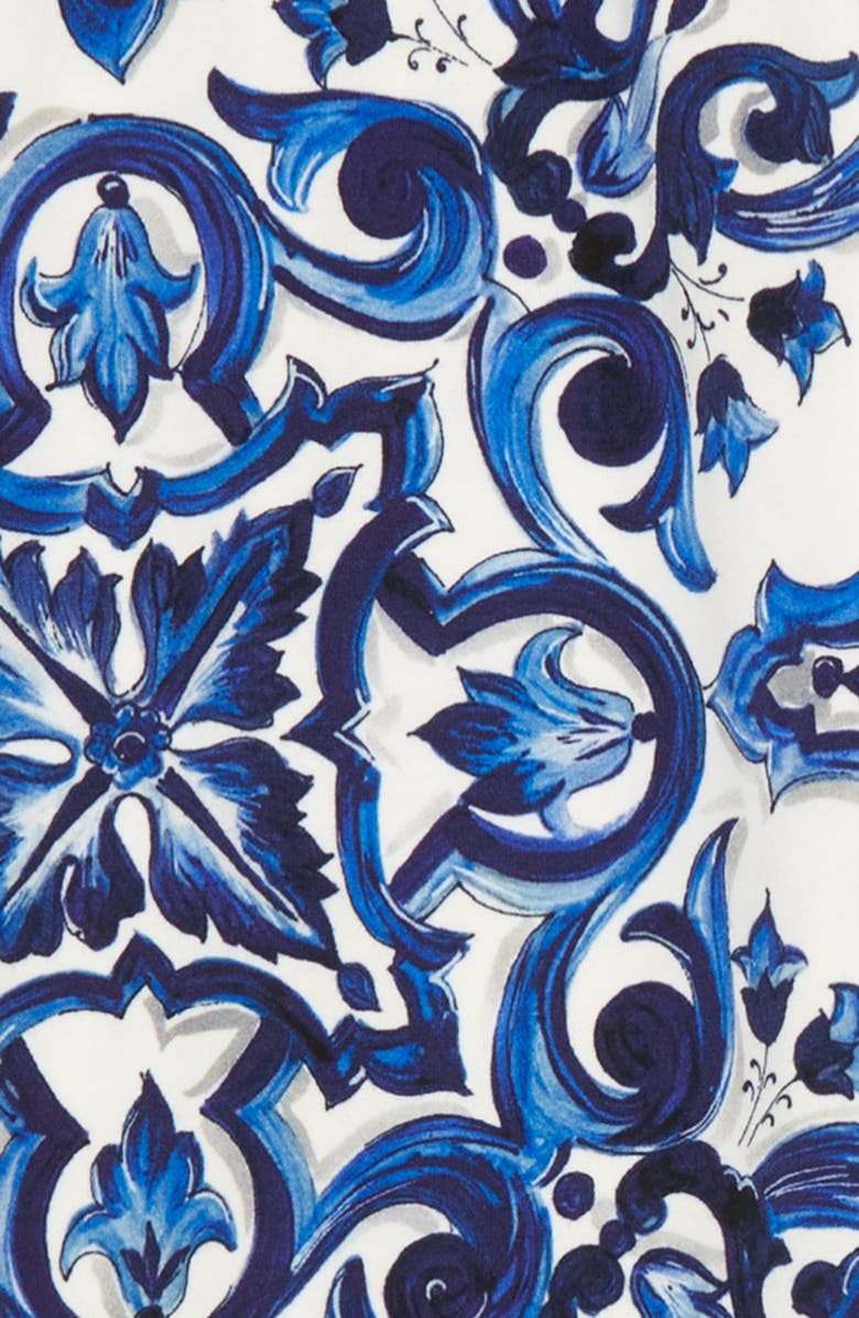 Dolce&Gabbana Kids' Majolica Print Leggings, Alternate, color,