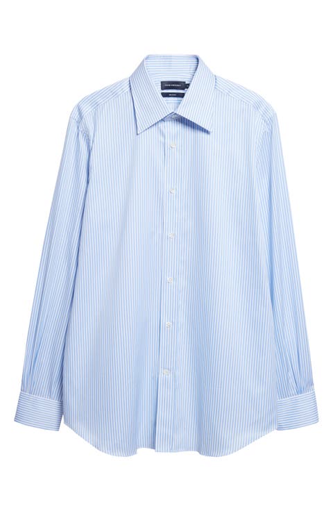 Stretch Poplin Button-Up Shirt