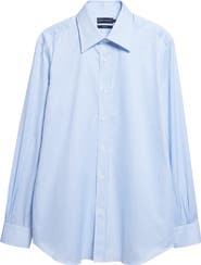 Thom Sweeney Stretch Poplin Button-Up Shirt