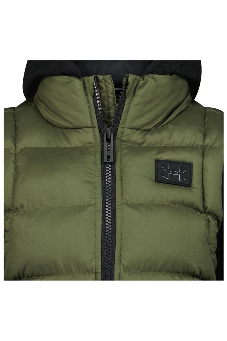 Kids' Water Repellent Mixed Media Jacket, Alternate, color, MARINE OD GREEN