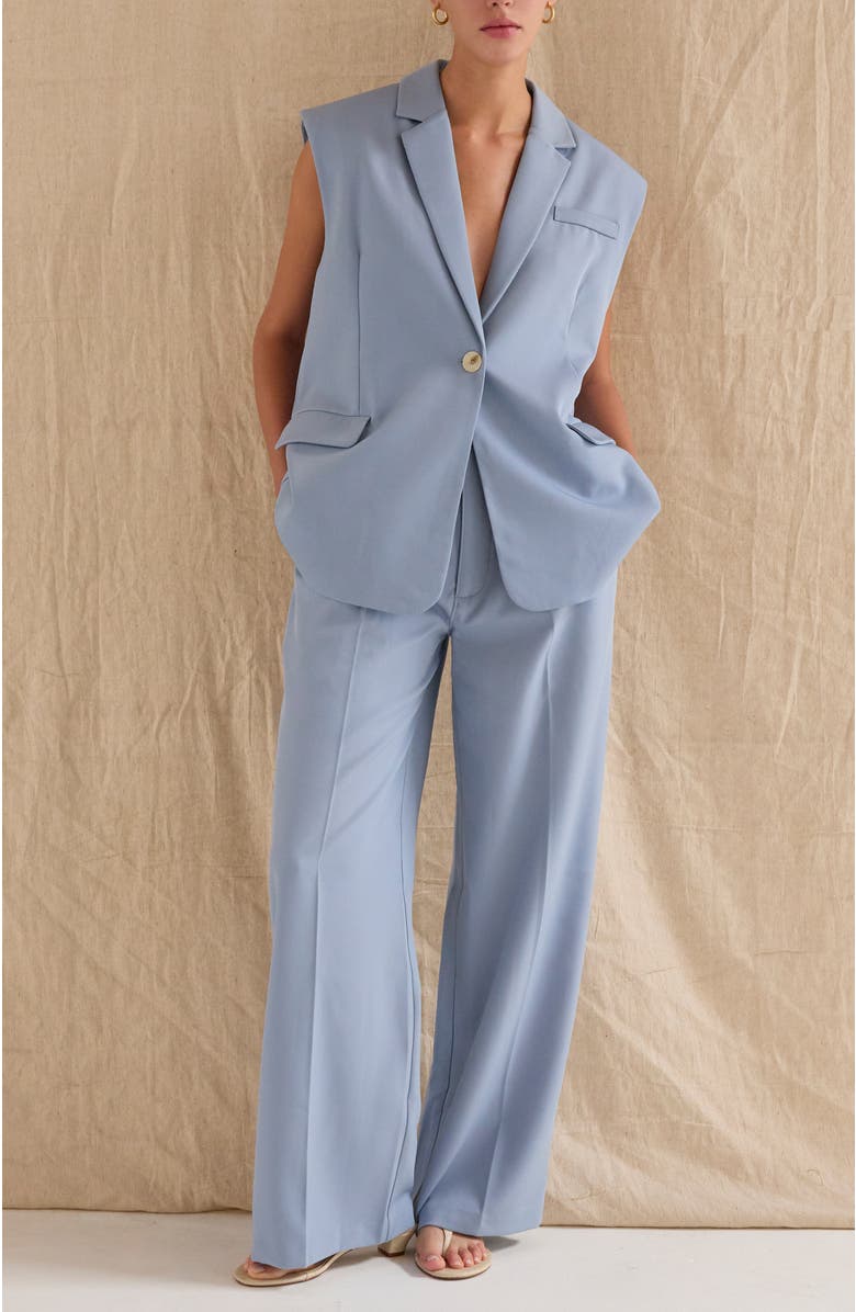 CRESCENT Oversized Blazer Vest, Alternate, color, Blue