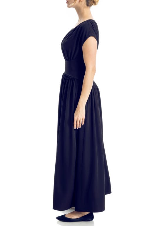 Max Studio Front Keyhole Maxi Dress In Blue