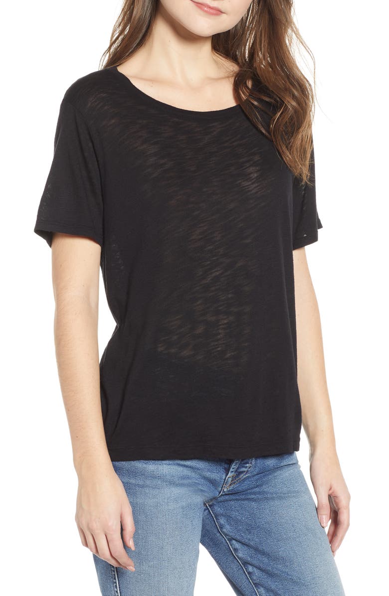 Splendid Slub Crewneck Tee, Main, color, 