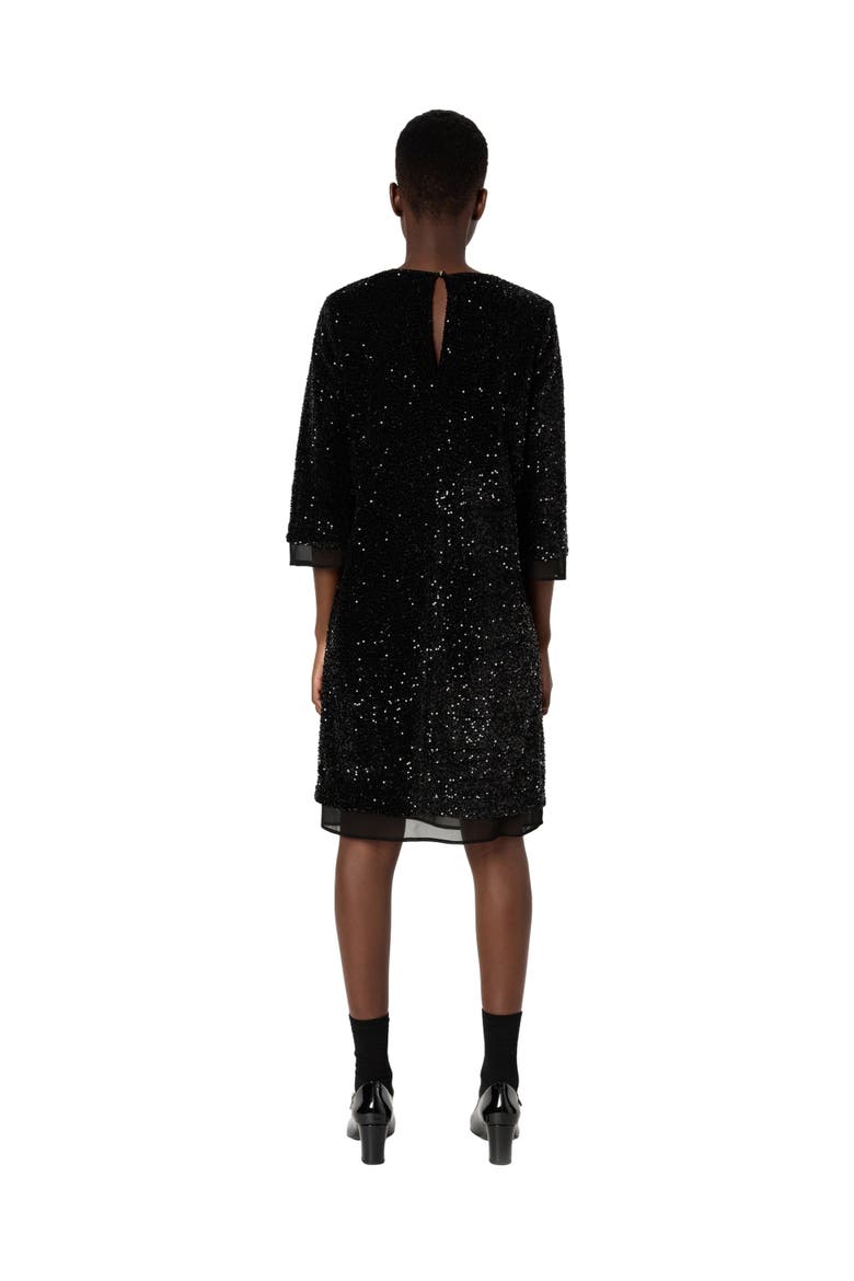 Liora Sequin Dress, Alternate, color, Black