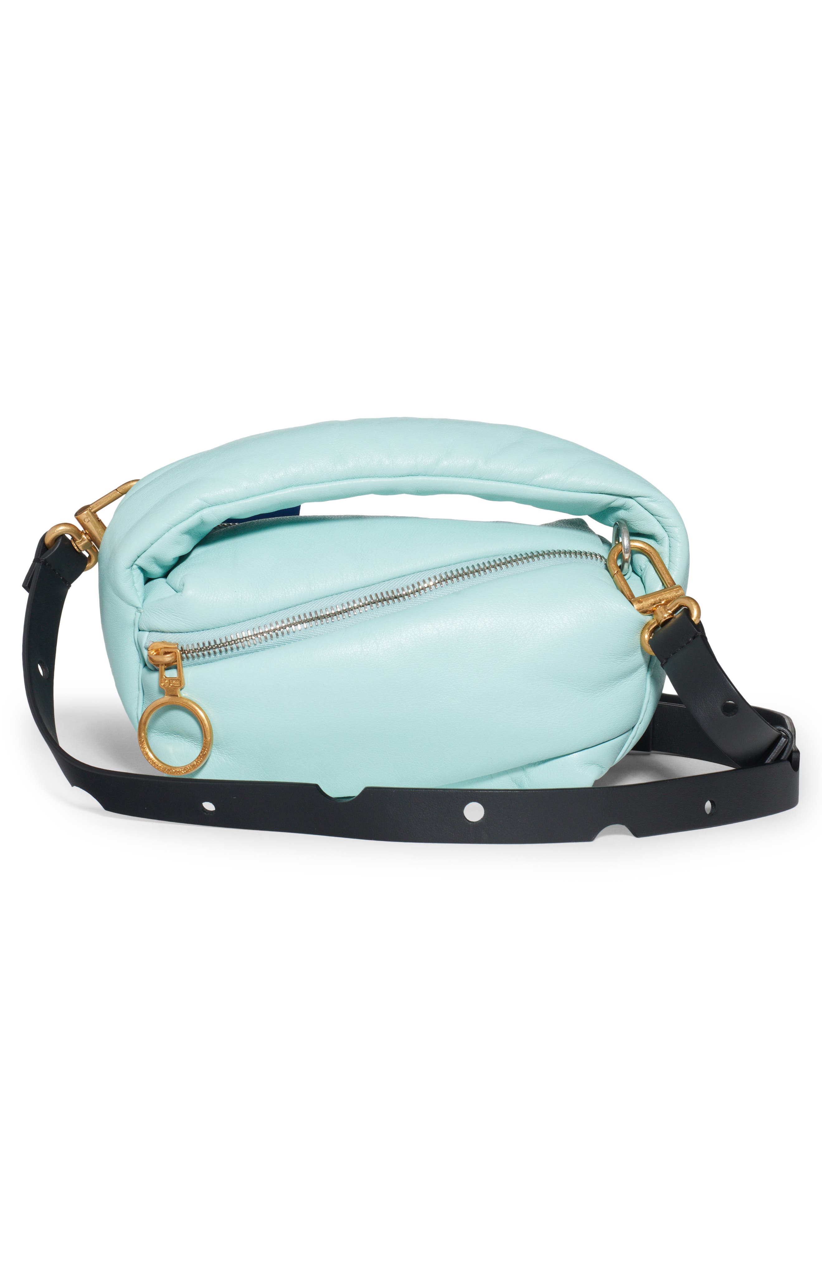 Off-White Pump Leather Pouch, Alternate, color, Light Blue