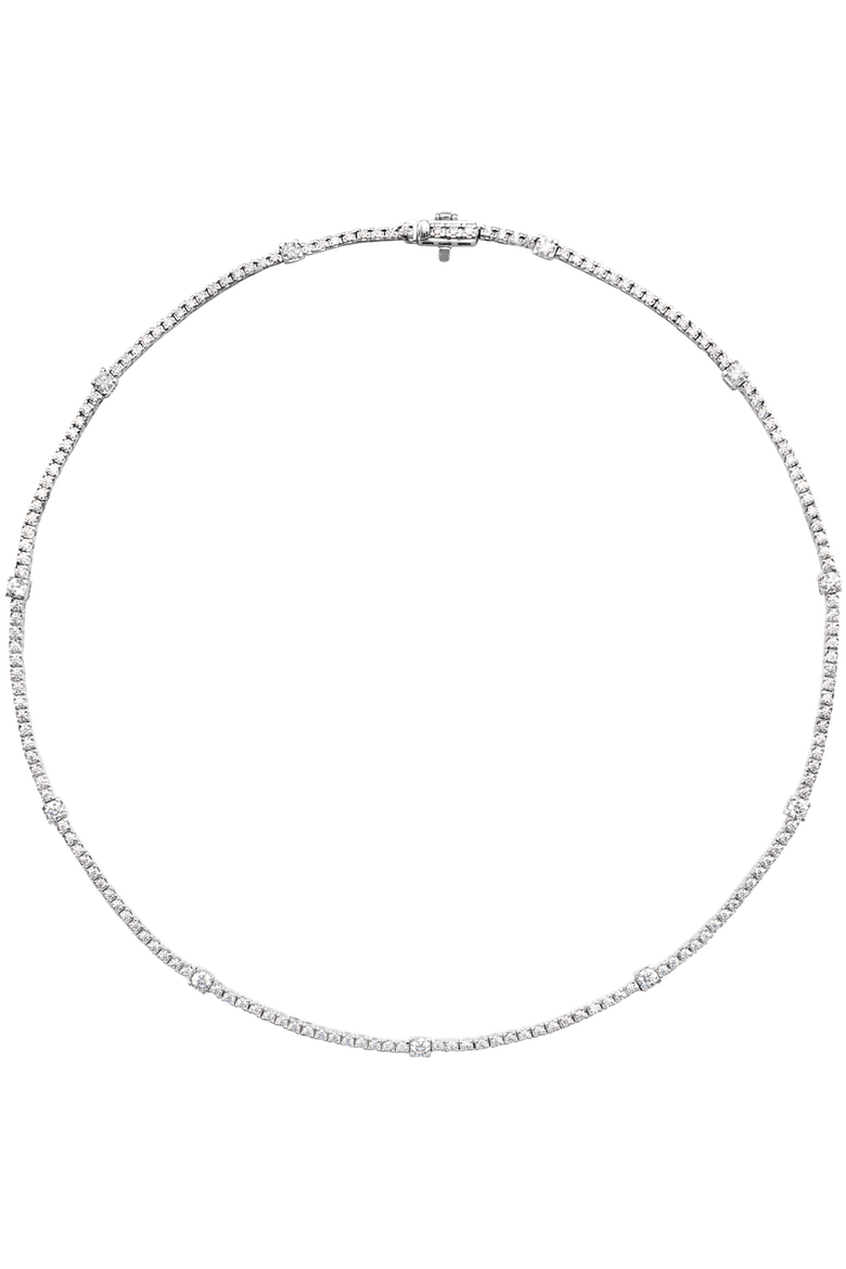 4 CT Lab-Grown Diamond Line 16" Necklace in 14K Gold, Main, color, White