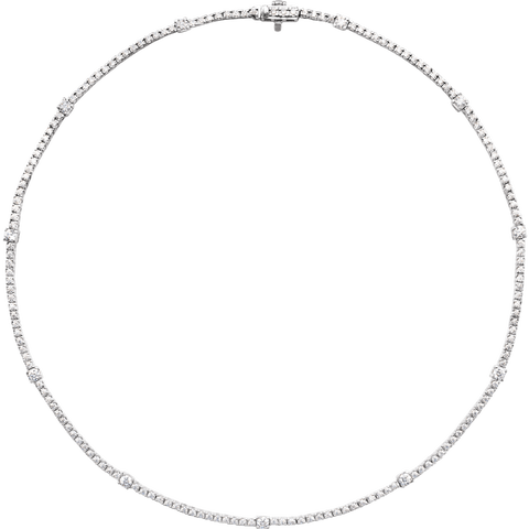 4 CT Lab-Grown Diamond Line 16" Necklace in 14K Gold