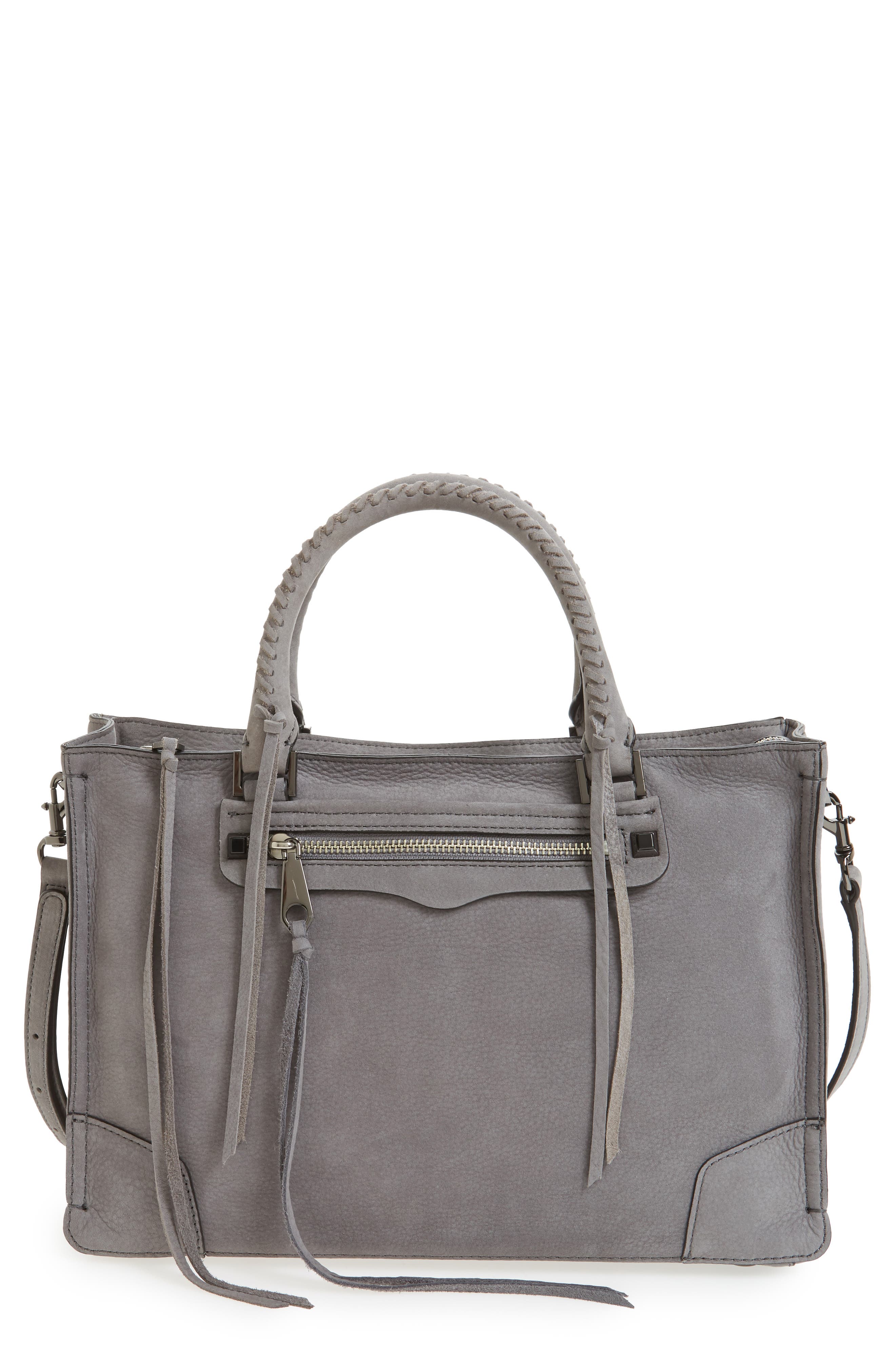 'Regan' Satchel, Main, color, GREY DENIM
