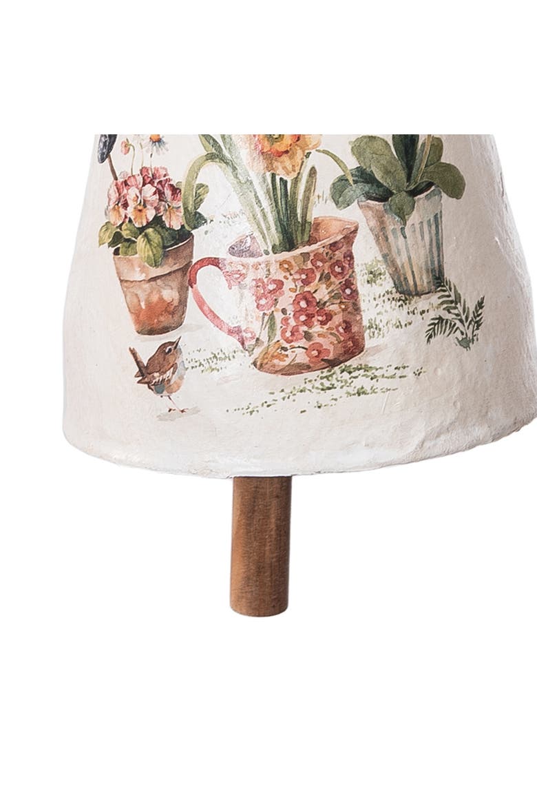 Little Garden Pots Farmhouse Decorative Hanging Bell, Alternate, color, White