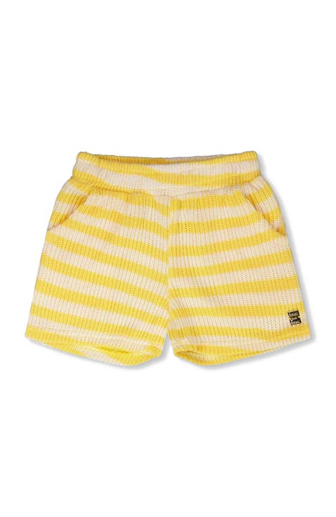 Elastic Waist Scoop Pockets Striped Shorts (Toddler, Little Kid & Big Kid)