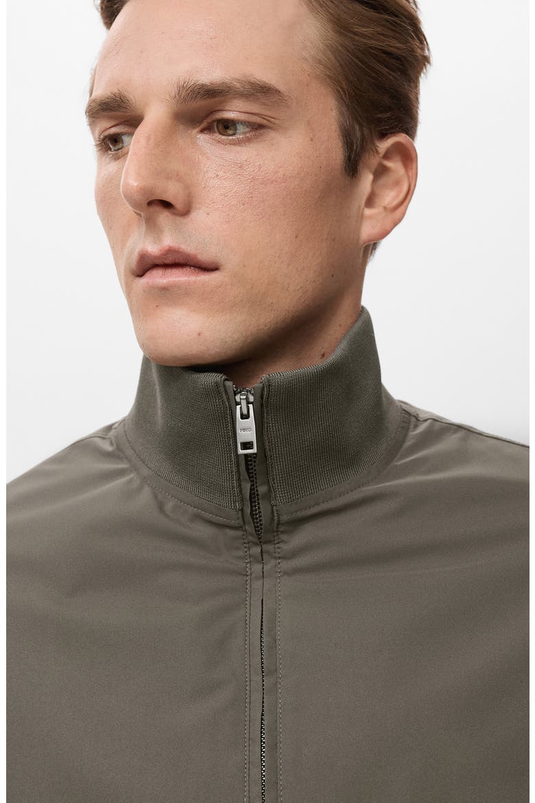 Water Repellent Bomber Jacket, Alternate, color, KHAKI GREY
