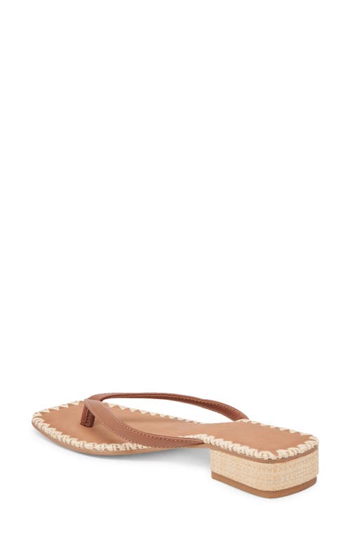 Dolce Vita Barty Flip Flop In Cognac Leather