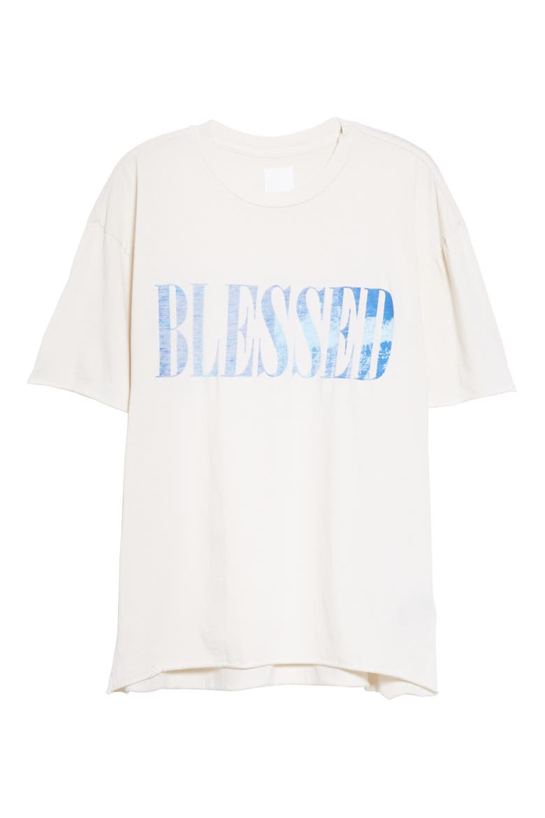 Blessed Distressed Tee, Alternate, color, WHITE
