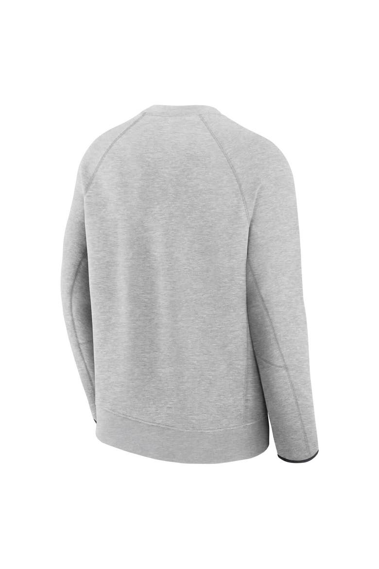 Men's Nike Heather Charcoal Detroit Tigers Tech Fleece Raglan Sweatshirt, Alternate, color, Heather Charcoal