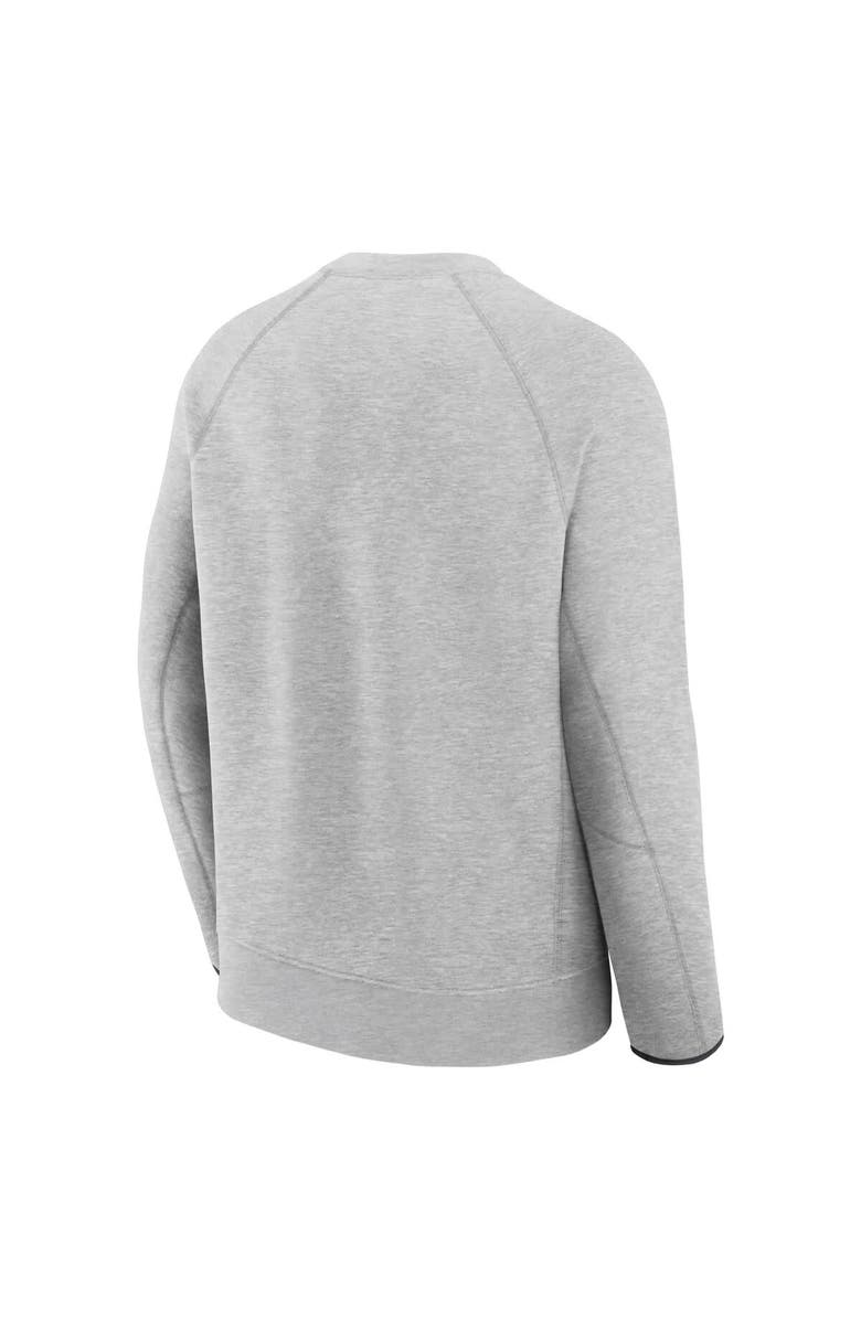 Nike Men's Nike Heather Charcoal Detroit Tigers Tech Fleece Raglan Sweatshirt, Alternate, color, Heather Charcoal