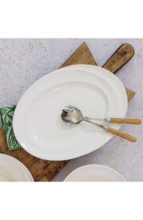 Vietri Luna Small Oval Platter In White