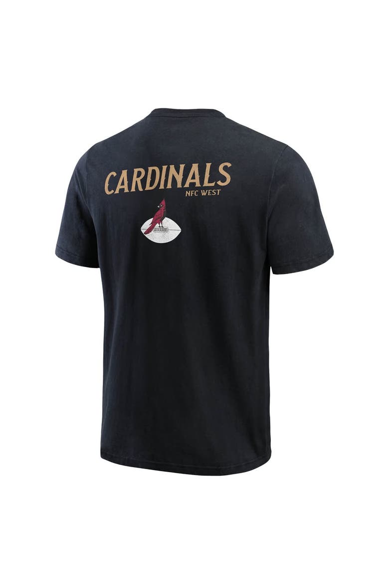 Men's Darius Rucker Collection by Fanatics Black Arizona Cardinals Washed Henley T-Shirt, Alternate, color, Black
