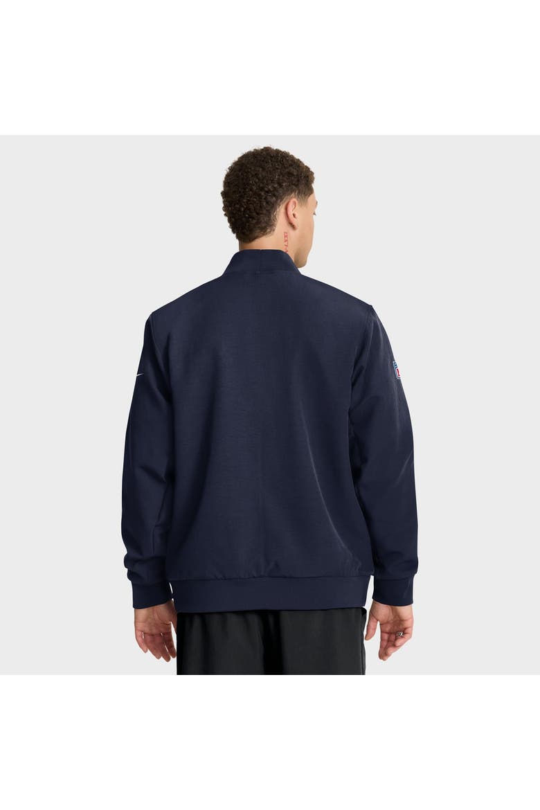 Men's Nike College Navy Seattle Seahawks Sideline Powerful Blocking Full-Zip Dri-FIT Bomber Jacket, Alternate, color, College Navy