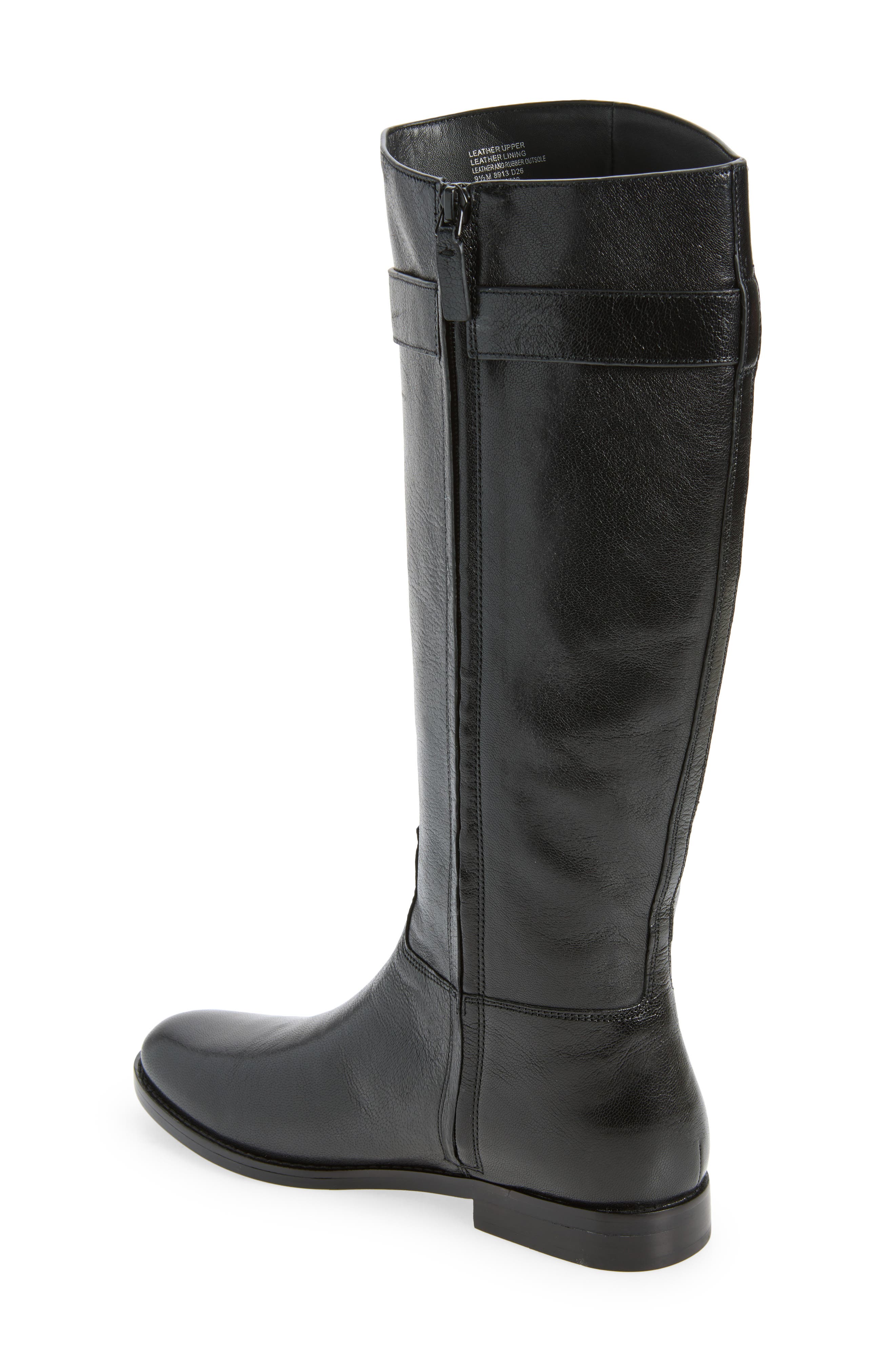 Turnlock Knee High Riding Boot, Alternate, color, PERFECT BLACK