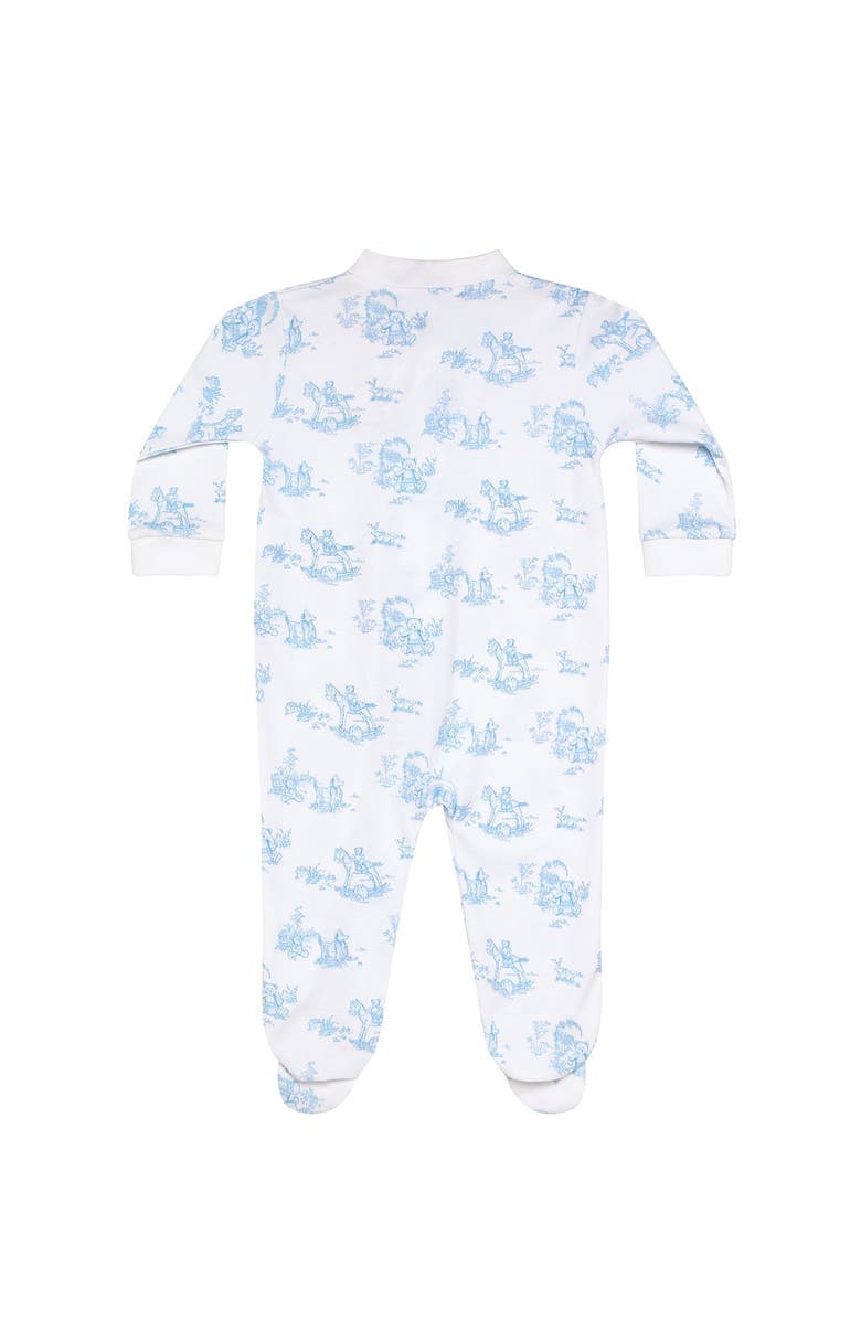 Nellapima Blue Toile Zipper Footie - Baby, Alternate, color, Blue