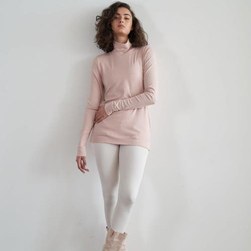 Eavolu Acadia Split-sleeve Long-sleeve Top In Rose Quartz