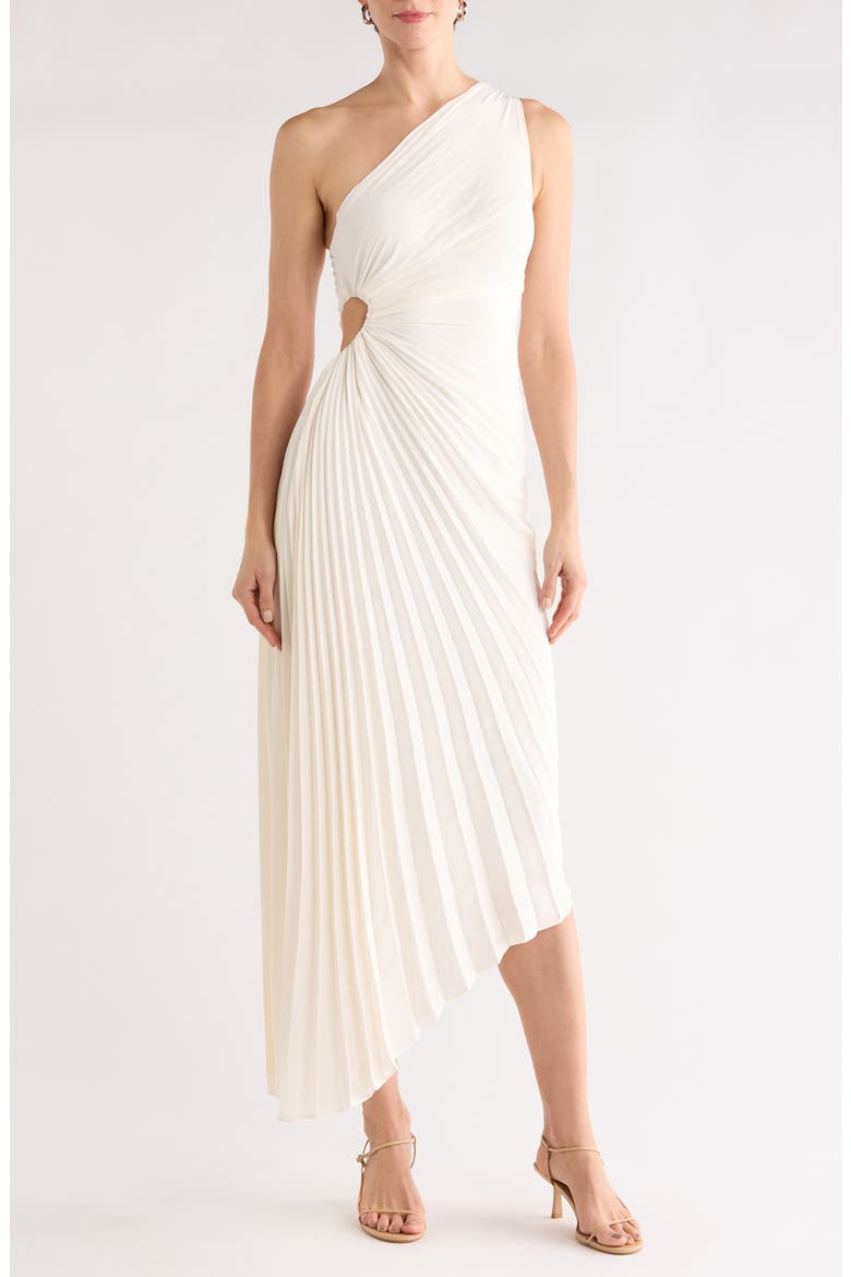Delfina Cutout One-Shoulder Maxi Dress, Main, color, WHISPER WHITE