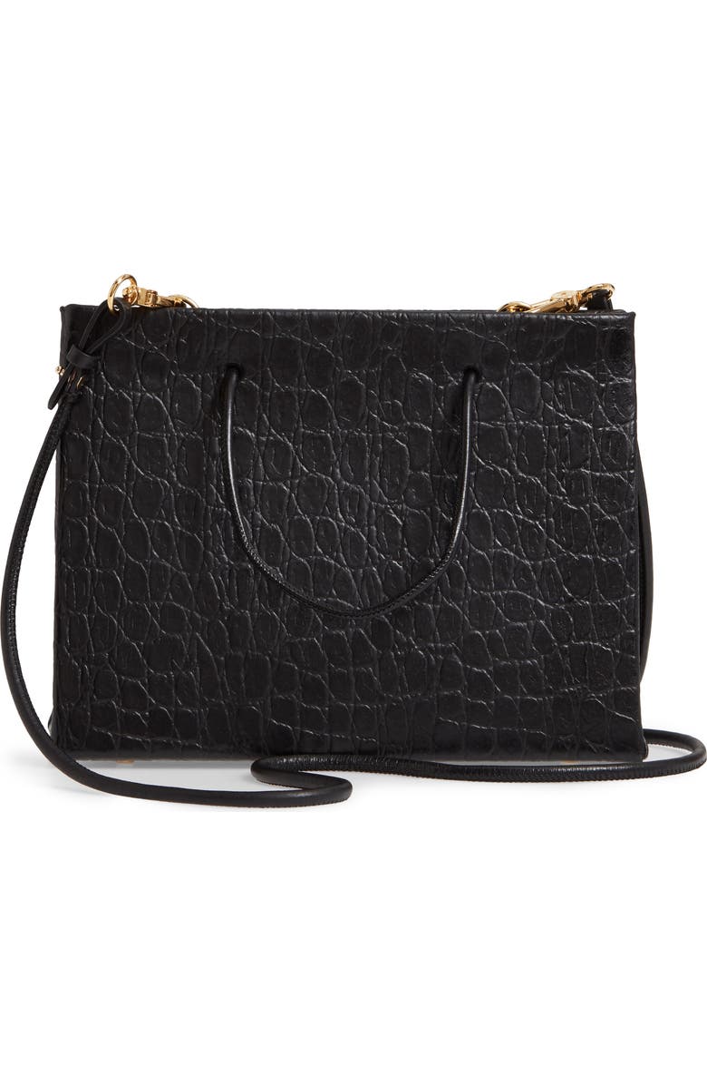 Medea Prima Hanna Croc Embossed Leather Bag, Alternate, color,