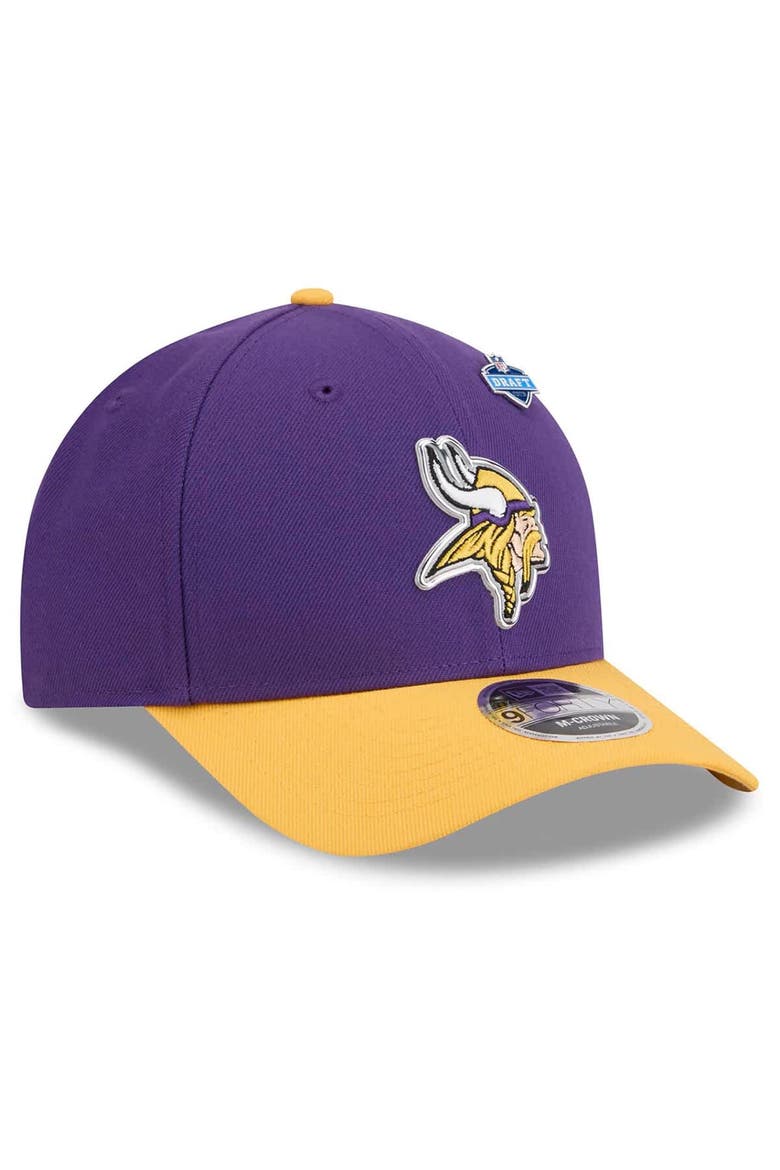 Men's New Era  Purple/Gold Minnesota Vikings 2026 NFL Draft 9FORTY M-Crown Adjustable Hat, Alternate, color, Purple