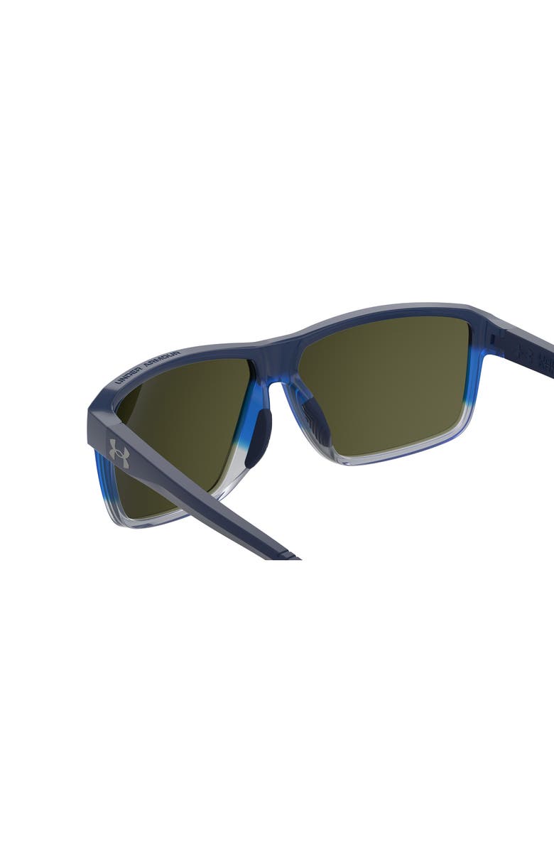 Under Armour Kickoff Square Sunglasses, Alternate, color, Blue Shaded Grey